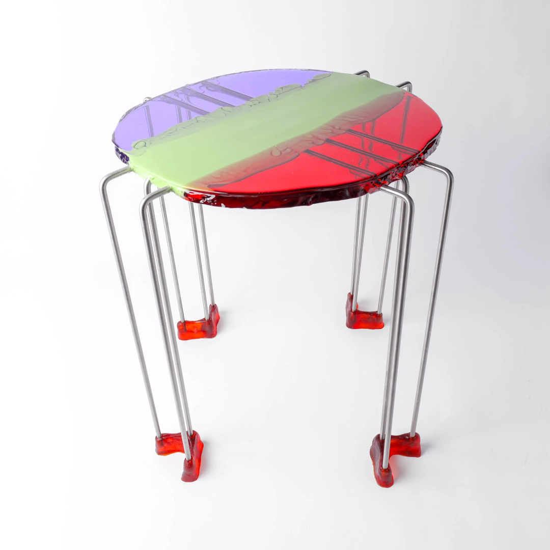 Tavolino Triple Play - Clear Dark Ruby, Lilac, Apple
