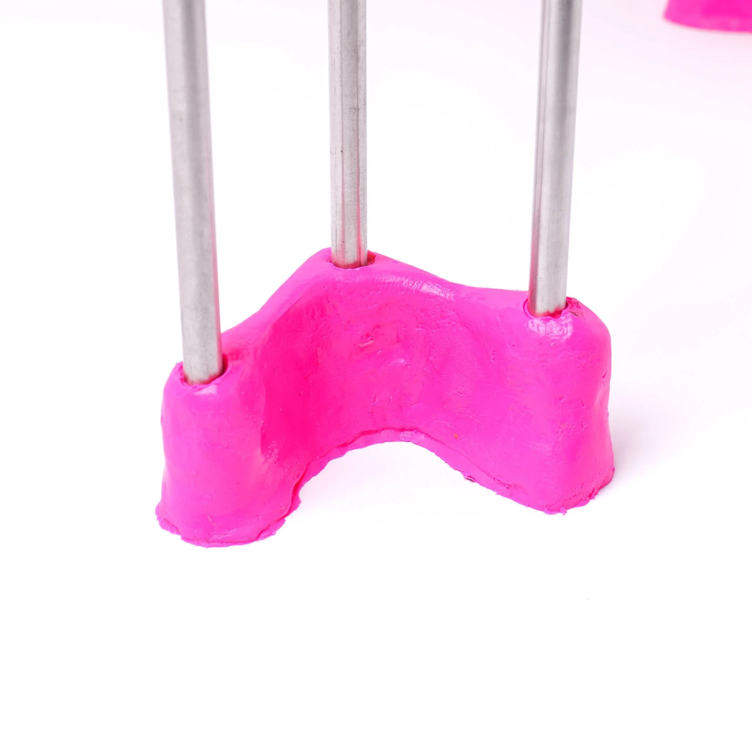 Tavolino Triple Play - Matt Fluo Fuchsia