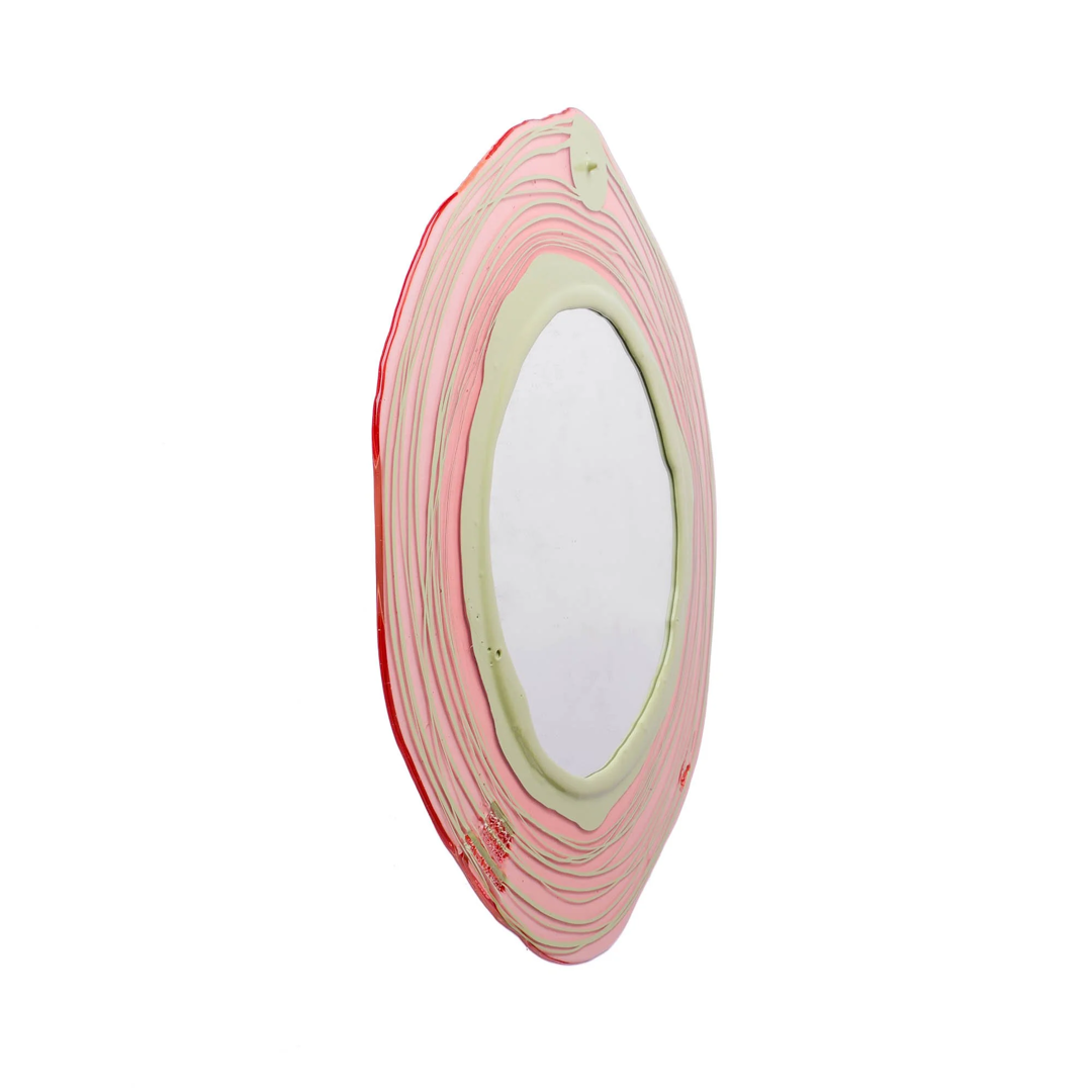 Specchio Mirror - Clear Light Ruby, Olive