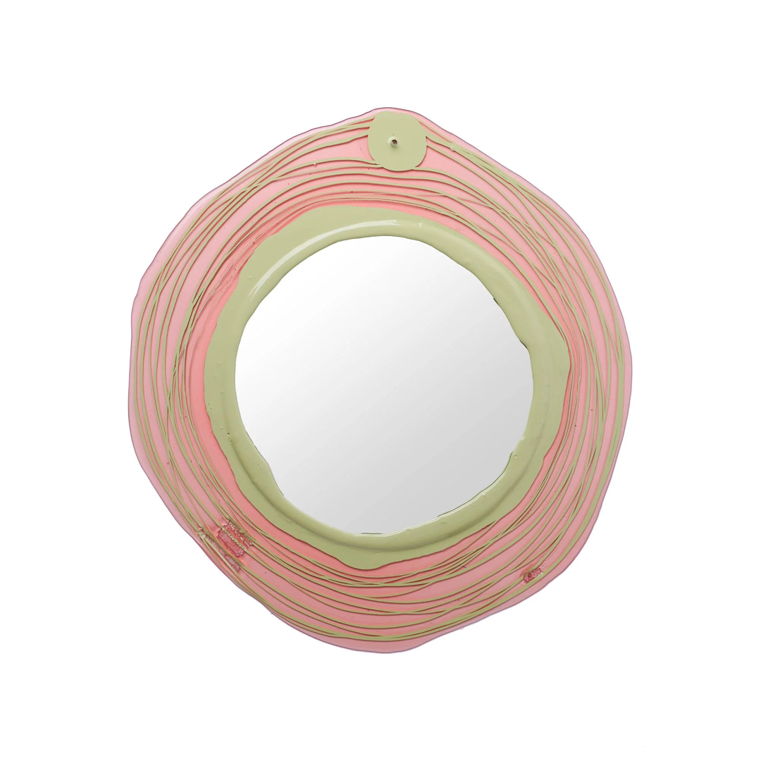Specchio Mirror - Clear Light Ruby, Olive