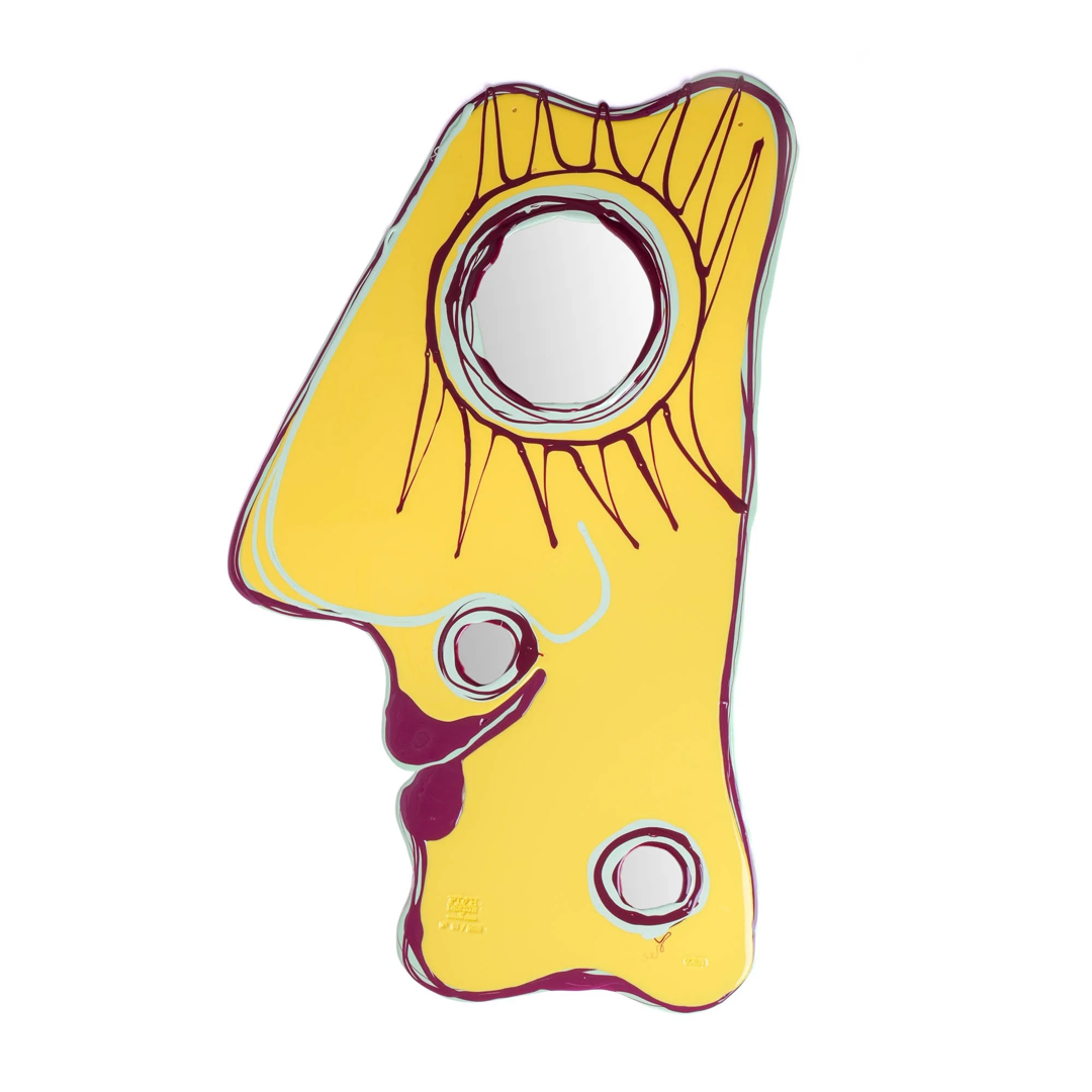 Specchio Look At Me Mirror - Pastel Yellow, Cherry, Aqua