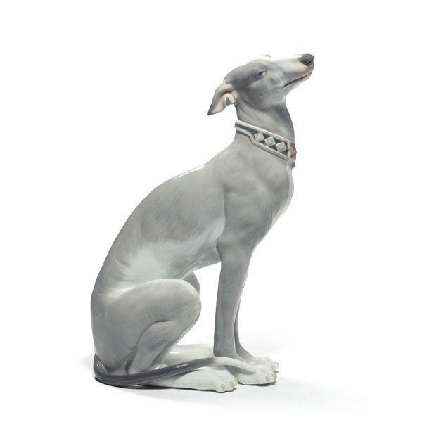 Statuetta Attentive Greyhound Dog 