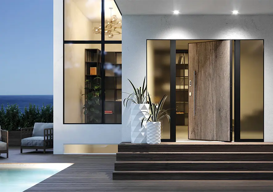 Porta blindata Di.Big a bilico - Fianchi Luce