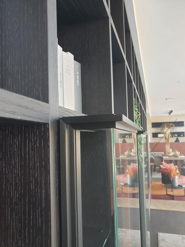 Libreria Selecta rovere carbone laccato opaco