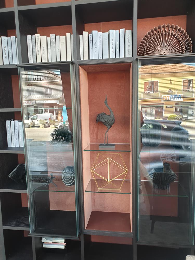 Libreria Selecta rovere carbone laccato opaco