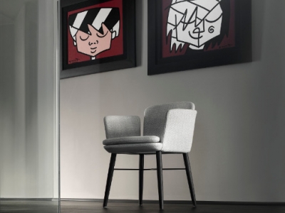 Poltroncina pranzo tessuto Tabby