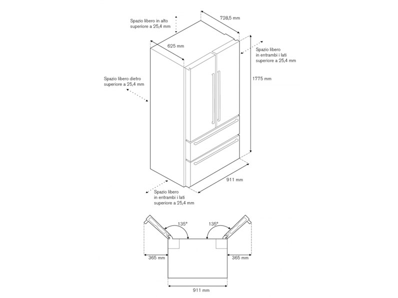 FRIGO LIBERA INSTALLAZIONE