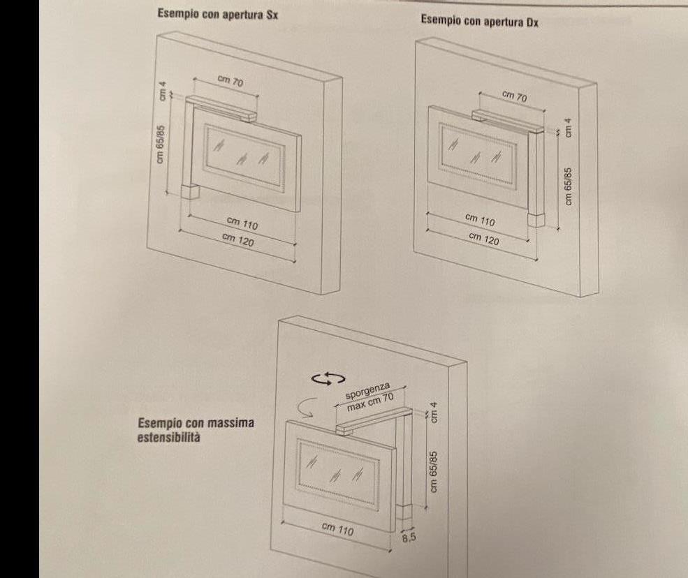 porta tv orientabile